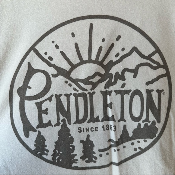 Pendleton tan graphic t shirt shirt sleeve size medium - Picture 2 of 4